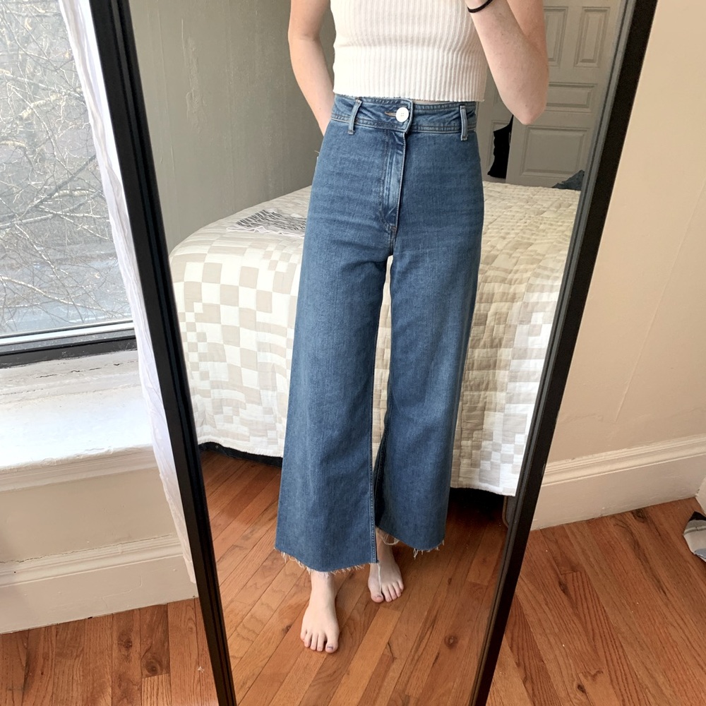 ZARA The Marine Straight Wide Leg Jeans